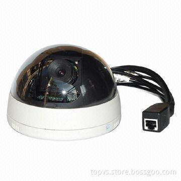 H.264 Megapixel HD Network Dome Camera, Supports Dual Stream and Two-way Audio
